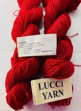 Lucci Yarns New Wool/Ray (Cravenella) Lot of 2 Gallant Red 80Wool20Nylon