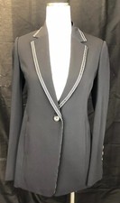 $3895 New Brunello Cucinelli Womens Black Jacket Blazer Size 4 40