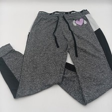 No Boundaries Pants Girls Large 11/13 Gray Stretchy Joggers