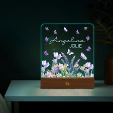 Personalised Baby Butterfly Night Light Night Lamp for Decor Gift UV Printed