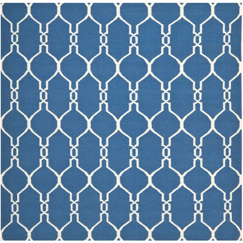 SAFAVIEH Dhurries DHU415A Handwoven Dark Blue Rug - Picture 4 of 19