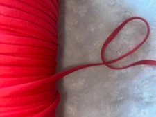 10 yards red (orange hue) CORD hollow strap string corset ties Knit Fabric 3/16"