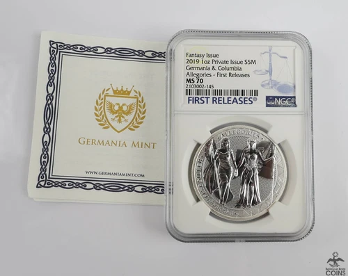 2017 Germania Mint Allegories .999 Silver 1oz Round NGC MS70 First Releases