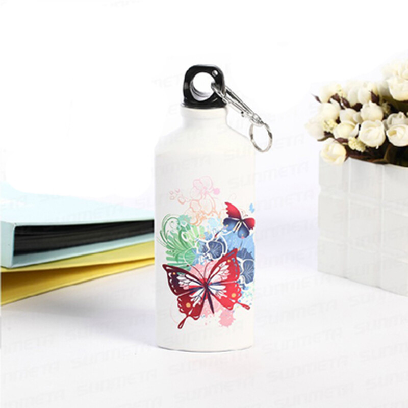 PreAsion 10pcs 500ml Blank Coated Sublimation Aluminum Water Bottle White Sport 