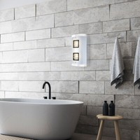 Wandlampe Wohnzimmerleuchte Flurleuchte 2X Led Kristalle Chrom Glas Opal Klar
