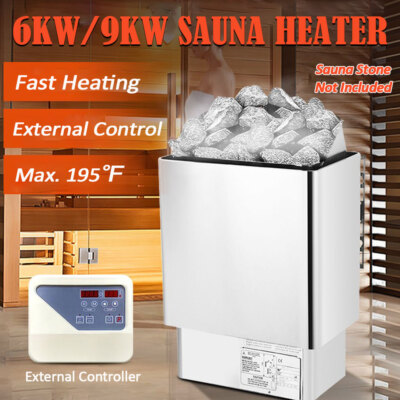 6/9KW SAUNA HEATER STOVE for HOME DRY Sauna BATH SHOWER SPA @External Control
