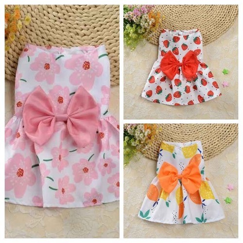 Vestito gonna principessa carino fiocco colorato floreale estivo cane cucciolo gatto