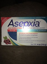 Asepxia Deep Cleansing Scrub Bar Soap. Acne Treatment With Salicylic Acid. 4 oz.