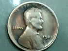 1923-S us copper penny   - 3.0 gr. - rb - fat rim - nice face - lite tone - cir.