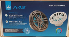 JL Audio Marine 6.5" Speakers M3-650X-S-Gw-i White Sport Grilles -2  LED Lights