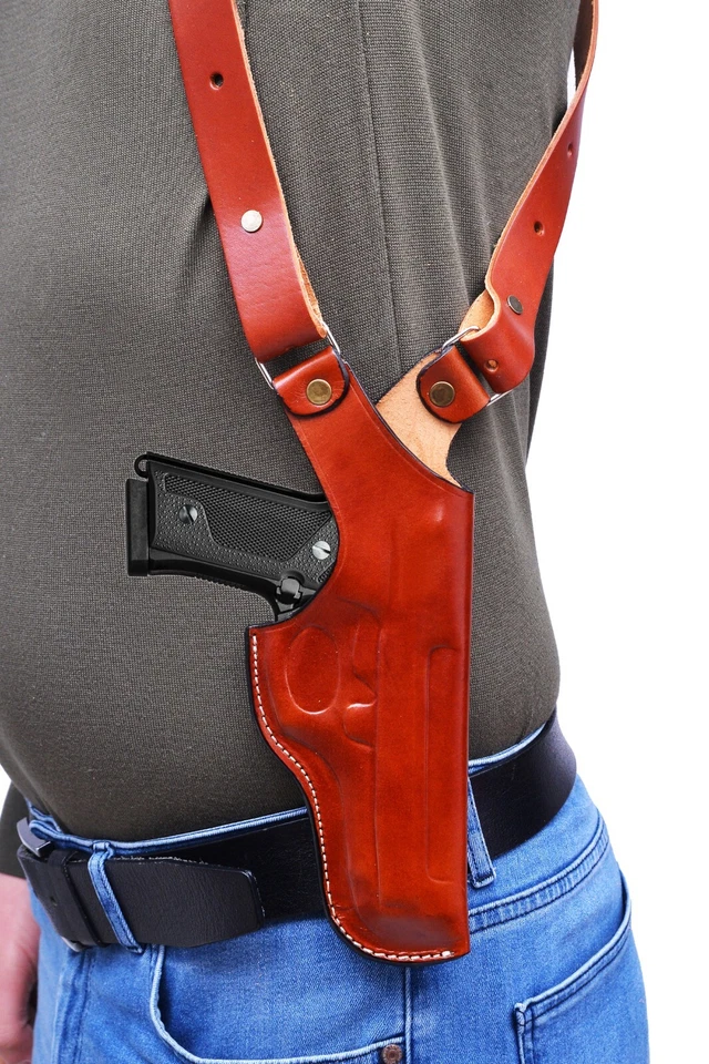 Leather Shoulder Holster Fits Beretta 92FS, F92, 92X, 92G, 96, M9, Px4, Mod 70 - Image 4 of 4