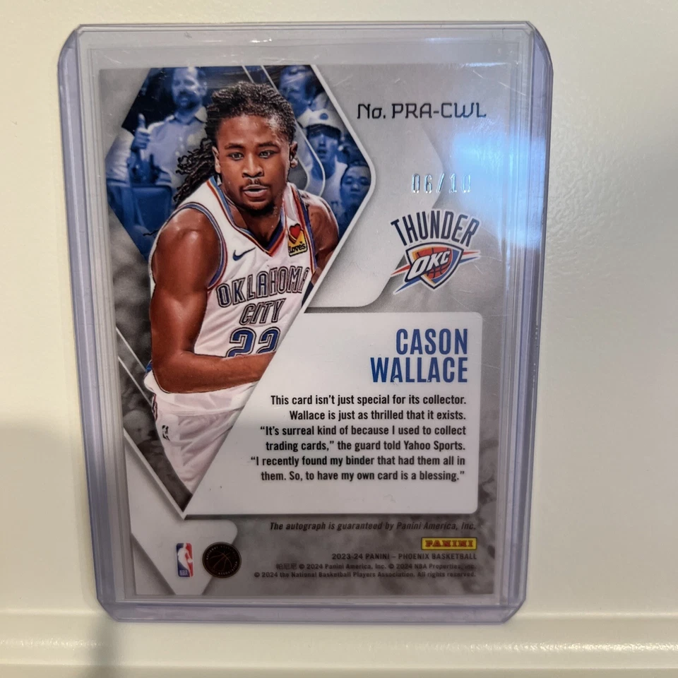 2023-24 Panini Phoenix - Rookies Cason Wallace Gold Auto /10 (RC) - Image 2 of 2