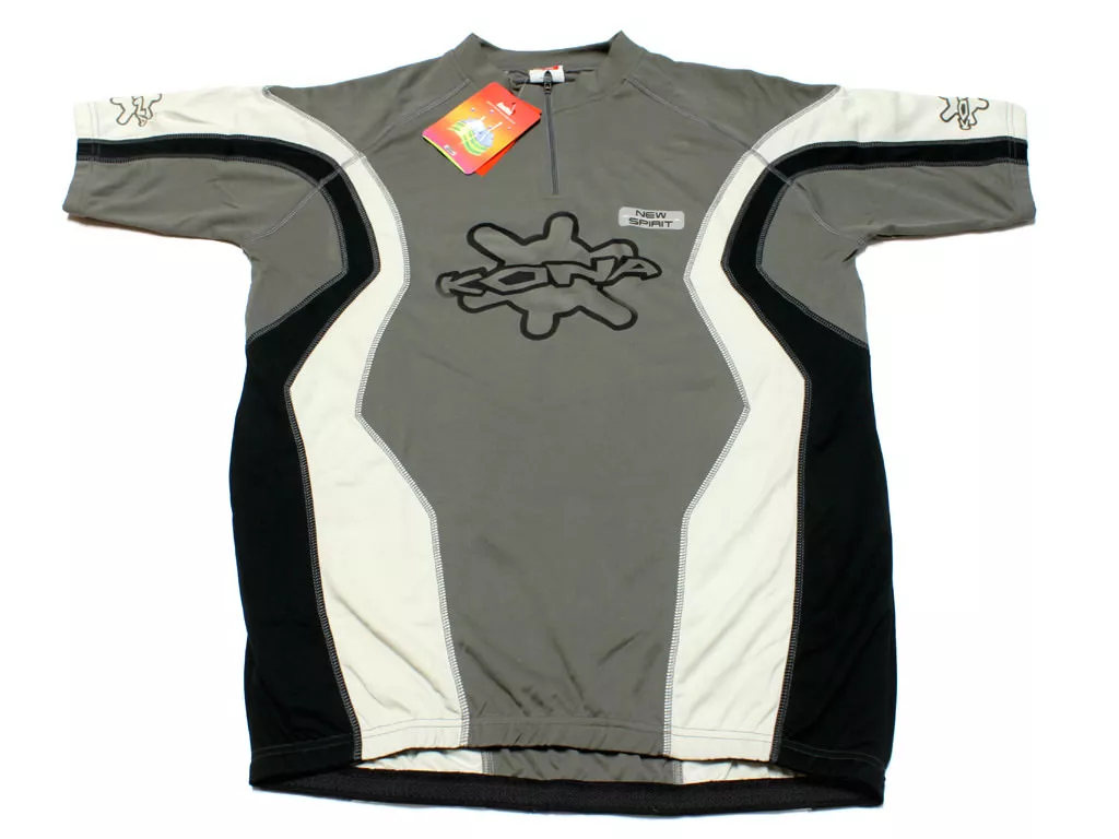 KONA NEW SPIRIT Bike Jersey Short Sleeve XL XXL Gray Men s