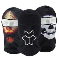 Tactical Full Face Mask Balaclava Scary Face Mask Sun Hood Skull Ghost Printed