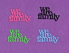 WE ARE FAMILY die cuts scrapbook cards