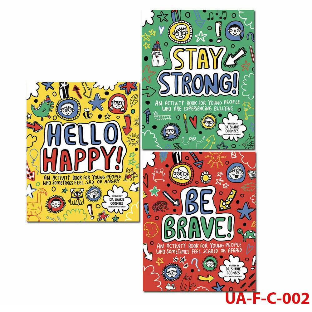 Mindful Kids collection  3 Books set (Hello Happy! , Be Brave!, Stay Strong!)NEW