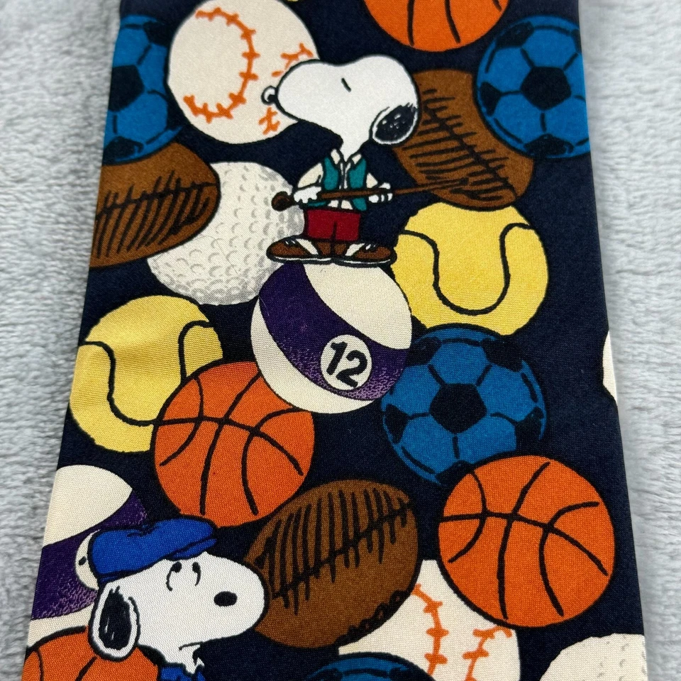 Галстук мужской Snoopy&Friends темно-синий спортивный универсальный принт шелк США 4 дюйма x 56 дюймов новинка арахис - Изображение 2 из 4