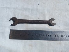 Old Antique Sidchrome 1/8 W  3/16 W Whitworth Spanner Morris Hillman BSA Douglas