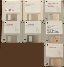 Lot Of 7 Rare Vintage Macintosh Floppy Disks 1991-93