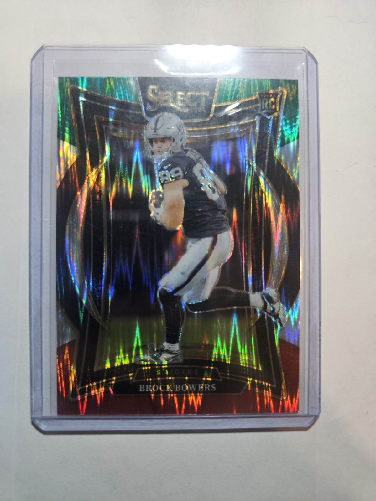 Brock Bowers 2024 Select #31 Concourse Green & Red Shock Rookie