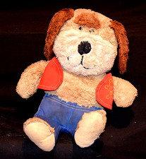Vintage  Dog Plush Stuff Animal 1980's  14" Tall