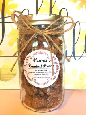 Mama's Pumpkin Spice Candied Pecans in 16 oz Mason Jars