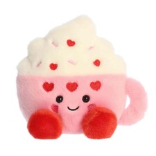 Aurora Adorable Palm Pals Harper Heart Latte Stuffed Animal - Fun Pink