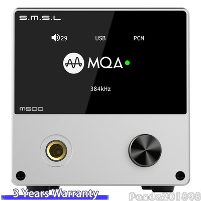 SMSL M500 Headphone Amplifier DSD DAC Decoder For MQA ES9038PRO XU216 Silver pan
