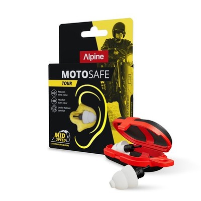 Alpine Motosafe Tour Pack Ohrstöpsel Gehörschutz für Motorradfahrer