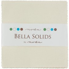 Moda Bella Solids IVORY Charm Pack 100 Cotton 5" Precut Squares 42 pcs
