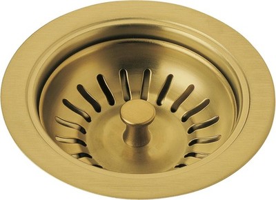 Delta 72010-GB Brushed Gold Kitchen Disposal Flange And Basket Strainer Stopper