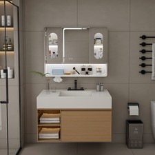 Wall Mounted Bathroom Mirror Cabinet with LED Lights, Anti-Fog  Explosion-Pro