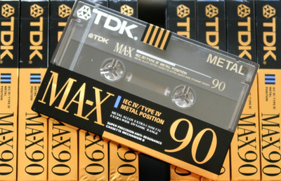 TDK MA-X 90 Premium Metal Position Type IV Blank Audio Cassette - Japan 1990