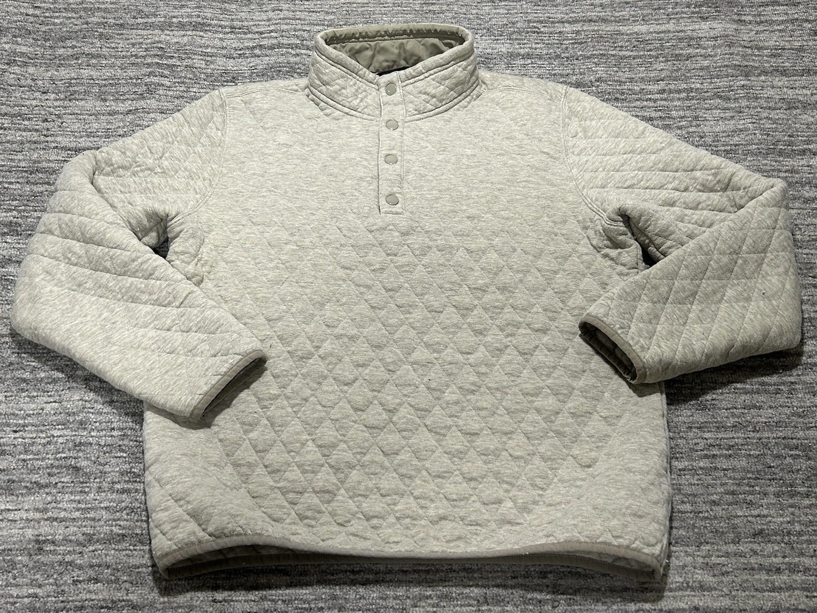 Stoic Quilted Puffer Jacket Adult Large Beige Full Zip Insulated Liner Style Men