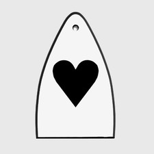 GUITAR TRUSS ROD COVER - Engraved Etch Fit Paul Reed Smith PRS USA - HEART Love