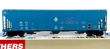 HO WALTHERS 932-41219 PLATINUM EVANS 4780 3-BAY COVERED HOPPER ADM 30426 BLUE