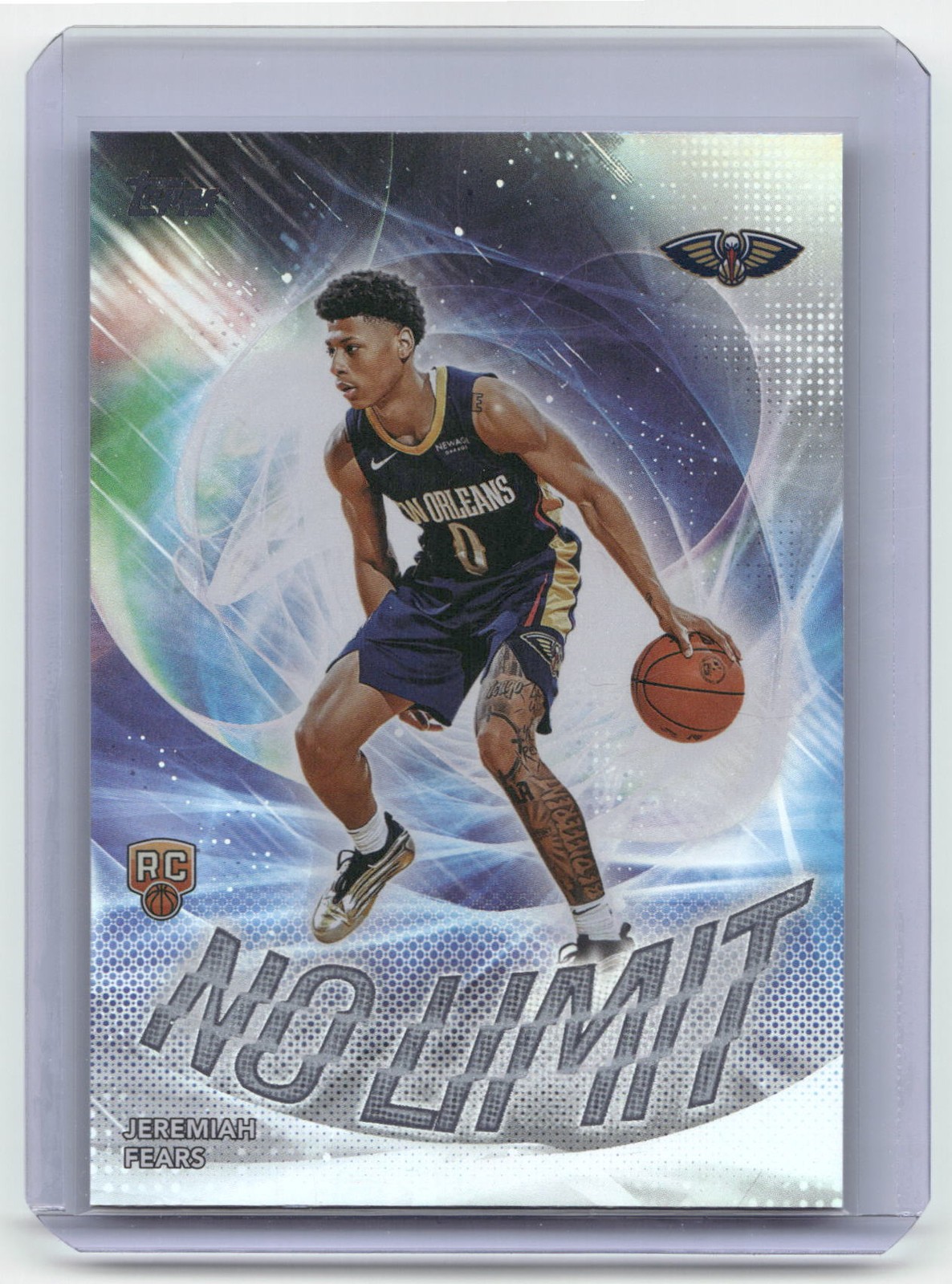 2025-26 Topps #NL-7 Jeremiah Fears No Limit Rainbow Foilboard RC