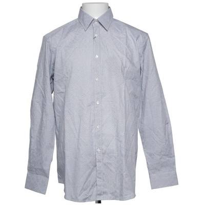 Balmain, Hemd, Größe: L, Grau/Weiß, Baumwolle, Sonstiges, Herren #KTw