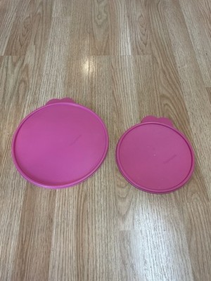 Tupperware Lid Pink Set Of 2