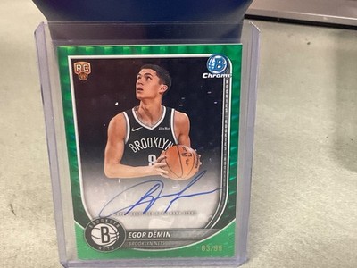Egor Demin 2025 Bowman Chrome #BCA-ED Green Geometric Refractor RC Auto 59/99