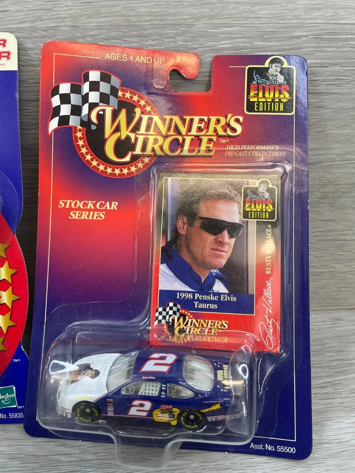 Lote de 2 coches diecast Kenner Nascar Winner's Circle edición Elvis Rusty Wallace #2 Foto 3 de 4