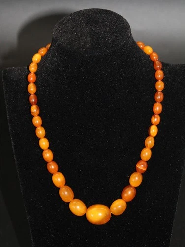 Butterscotch Natural Amber Necklace Olive Amber 27g