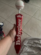 Budweiser Baseball Beer Tap Handle Baseball Top Bud Bar Man Cave Breweriana