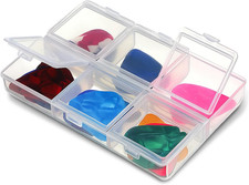 Guitar Pick Holder, 6 Grid Guitar Pick Organizer Guitars Picks Box, 60 Capacity,