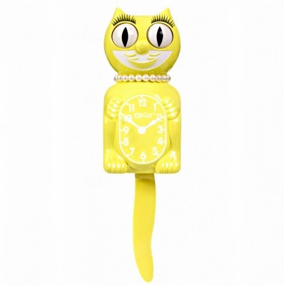 Spring Daffodil Lady yellow Kit-Cat Klock kat clock