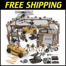 Military Base Toys Set with Army Vehicles  Action Figures