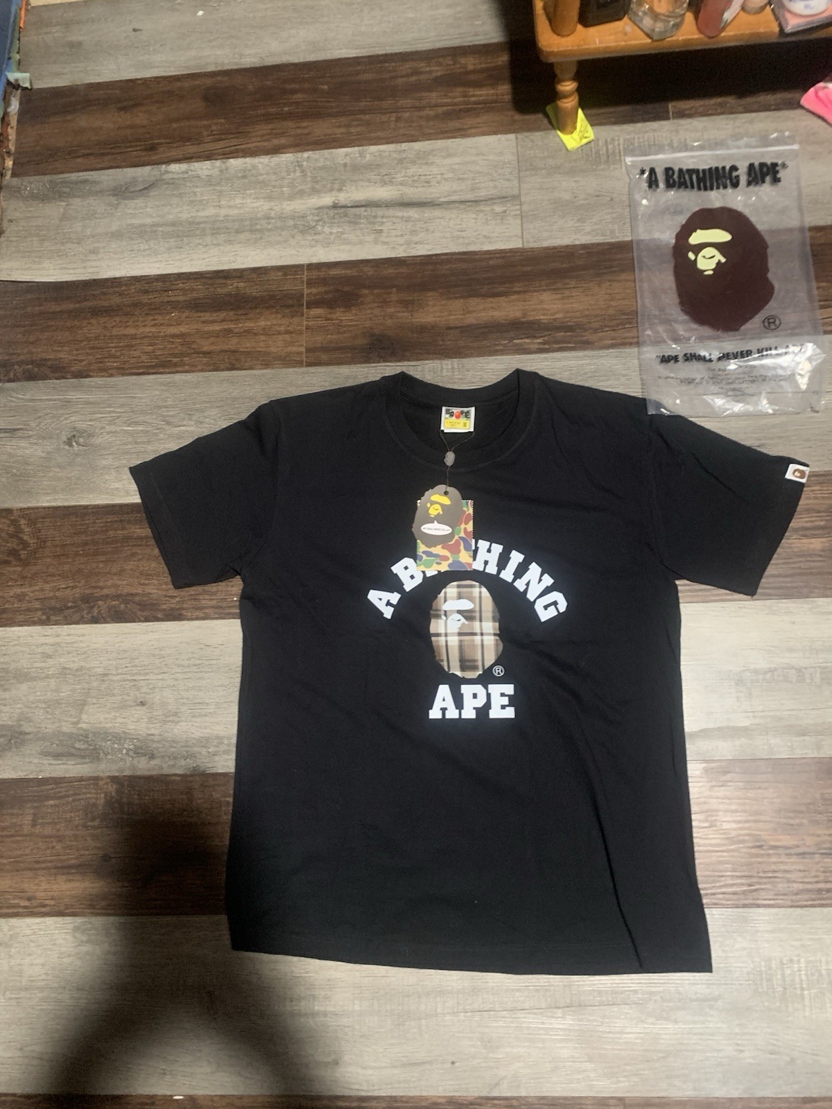 A Bathing Ape Shirt Medium Vintage Bape Camo Spell Out Streetwear Graphic Tee