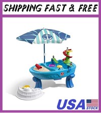 Step2 Fiesta Cruise Sand Water Table with Umbrella, Kids Activity Sensory