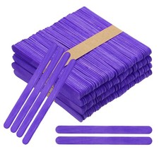 200Pcs Crafts Sticks, 4.5 Inch Wooden Sticks for Crafts, Purple