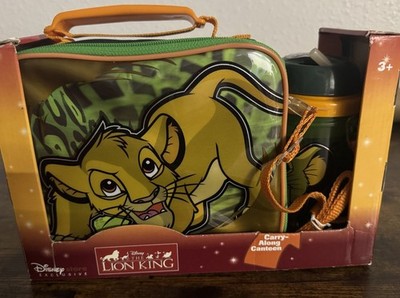 Disney Lion King Carry-Along Canteen Lunchbox & Thermos Set Simba & Pumbaa